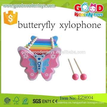 Madera Butteryfly 8 piedra Xyophone juguetes educativos musicales para niños